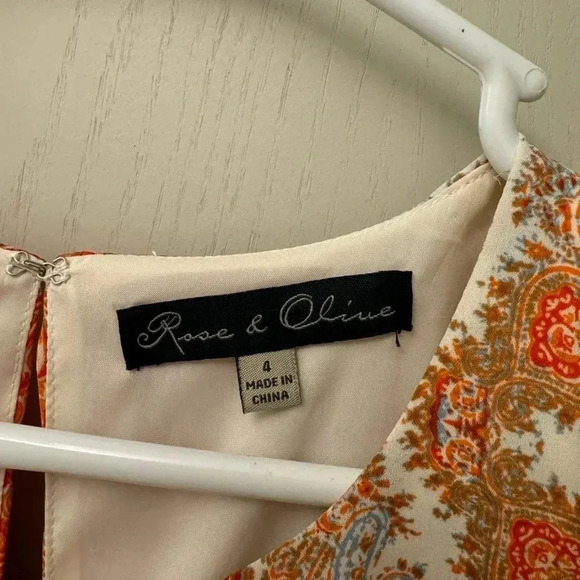 Beautiful Paisley Print Lined Sheath Dress EUC Size 4 Patterned Sleeveless - Picture 2 of 10